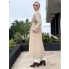 Beiaz Mora Kuşaklı Trenchkot SK271003