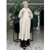 Qupra Seyyar Kürk Yakalı Sırt Detaylı Uzun Kap WAF2103