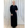 Tığ Triko Polo Yaka Rayon Elbise ELB21955