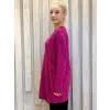 Tığ Triko Yandan Bağlama Detaylı Rayon Triko Tunik TNK22111