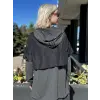 Almarwah teknik Kumaş Detaylı Kapüşonlu Sweat Pantolon Takım ALL3019