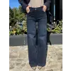 Misswhence Likralı Geniş Paça Kot Pantolon 40105