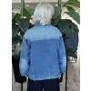 Ghisa Boncuk İşleme Detaylı Yeşil Astarlı Denim Ceket G3438