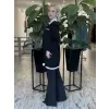 Tığ Triko İkili Ceket Görünümlü Rayon Triko Hırka HRK22121