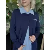 Tığ Triko İkili Ceket Görünümlü Rayon Triko Hırka HRK22121
