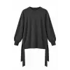 QooQ Store Yandan Bağlama Detaylı Triko Tunik 27FW234