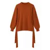 QooQ Store Yandan Bağlama Detaylı Triko Tunik 27FW234