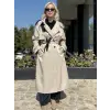QooQ Kontrast Biye Detaylı Trench 27FW614