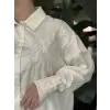 Kahma Yakası Payet İşlemeli Gömlek