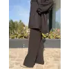 Qupra Seyyar Kapüşonlu Çıtçıt Kapamalı 3 lü Kap Tunik Pantolon Takım WAF22139