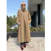 Kahma Düğme Ve Kemer Detaylı Trenchkot