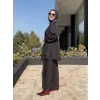 Almarwah Asimetrik Fermuar Detaylı Tunik Pantolon Takım 203119