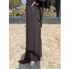 Almarwah Asimetrik Fermuar Detaylı Tunik Pantolon Takım 203119
