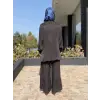 Almarwah Asimetrik Fermuar Detaylı Tunik Pantolon Takım 203119