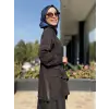 Almarwah Asimetrik Fermuar Detaylı Tunik Pantolon Takım 203119