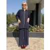 Ghisa Fermuarlı Tencel Kap Pantolon Takım G9410