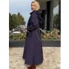 Misswhence File Detaylı Kapüşonlu Kışlık Pardesü 40510