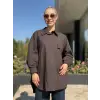 QooQ Store Cep Detaylı Poplin Gömlek 27FW216