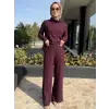 Kahma Dikiş Detaylı Örme Tunik Pantolon Takım