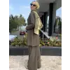 Kahma Dikiş Detaylı Örme Tunik Pantolon Takım