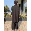 Almarwah Asimetrik Maxi Tunik Şalvar Pantolon Takım 203048