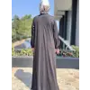 Almarwah Önü ve Kolu Drape Detaylı Elbise 303870