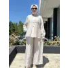 Almarwah Pile Detaylı Tencel Etek Pantolon 606123