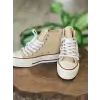 Benetton Yüksek Tabanlı Bej Converse Ayakkabı 30939