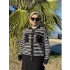 Ghisa Çizgili Yün Triko Ceket Etek Takım 3996
