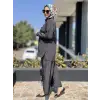 Ghisa Gögüs Detaylı Kraş Ceket Pantolon Takım 4064