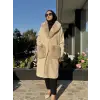 Ghisa Kürk Detaylı Düğmeli Angora Kaban 24111