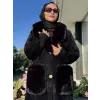 Ghisa Kürk Detaylı Düğmeli Angora Kaban 24111
