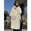 Ghisa Kürk Detaylı Fermuarlı Angora Kaban 2436