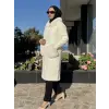 Ghisa Kürk Detaylı Fermuarlı Angora Kaban 2436