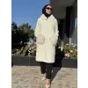 Ghisa Kürk Detaylı Fermuarlı Angora Kaban 2436