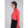 Haşema Esila Serisi Fuşya-Turuncu-Siyah Tam Tesettür Tek Mayo Üstü HSM2934