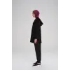 Haşema Yumuşak Dokulu Kapüşonlu Fermuarlı Basic Sweatshirt ACT15