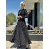 Jamila Sarah Dantelli Tesettür Abiye Elbise 3017