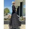 Jamila Sarah Dantelli Tesettür Abiye Elbise 3017
