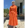Kahma Nakış İşlemeli Gömlek Elbise