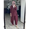 Kahma Tensel Ceket Şalvar Pantolon Takım
