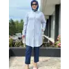 Kayra Nakış Ve Kemer Detaylı Gömlek KA21063