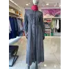 Kayra Önü Patlı Tensel Kot Elbise KA83016
