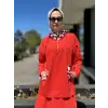 Lisa Kapüşonlu Tunik Etek Takım 3032