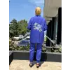 Lisa Sırtı Ve Göğsü İşlemeli Ceket  Pantolon Takım 3026