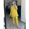 Lisa Sırtı Ve Göğsü İşlemeli Ceket  Pantolon Takım 3026