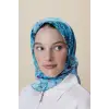 Maisa Su Masalı Çift Taraflı 90X90 Twil İpek Eşarp