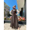 Misswhence Drape ve Fermuar Detaylı Cupra İpek Yelek 37702