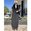 Misswhence Seyyar Kürklü Çelik Örme Fermuarlı Uzun Triko Kap MİSS266