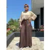 Misswhence Yanlardan Fermuar Kapama Detaylı Chanel Keten Pantolon 39114